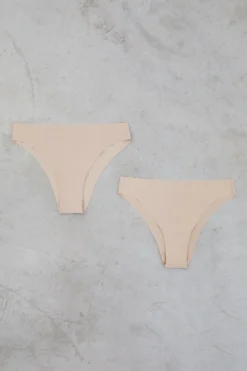 Pack 2 brgas brasile&ntilde;as nude laser cut