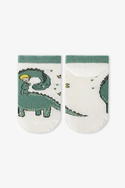 Pack 3 calcetines cortos dino rayas