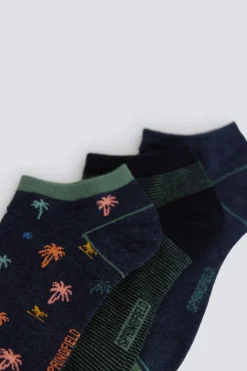 Pack 3 calcetines tobilleros palmeras