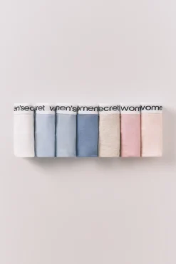 Pack 7 tangas algod&oacute;n logo