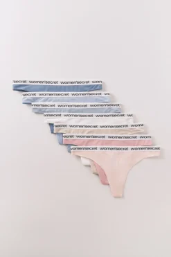 Pack 7 tangas algod&oacute;n logo