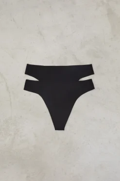 Pack 2 tangas negro laser cut