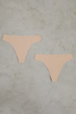 Pack 2 tangas nude laser cut