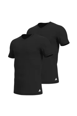 Pack de 2 camisetas de cuello pico de algodón elástico para hombre