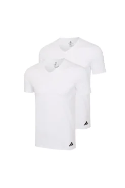 Pack de 2 camisetas de cuello pico de algodón elástico para hombre