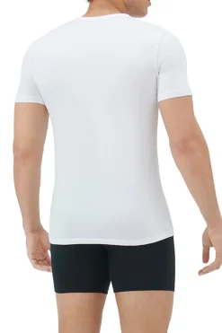 Pack de 2 camisetas de cuello pico de algod&oacute;n el&aacute;stico para hombre