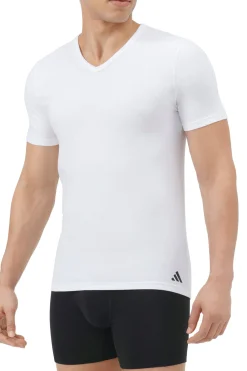 Pack de 2 camisetas de cuello pico de algod&oacute;n el&aacute;stico para hombre