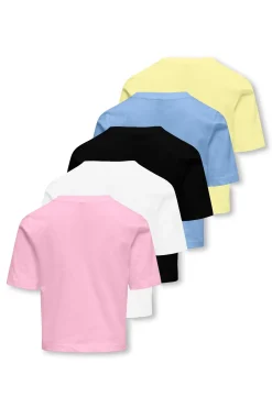 Pack de 5 camisetas lisas de manga corta
