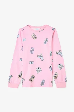Pack de 2 pijamas de manga larga de algod&oacute;n Retro Toy para ni&ntilde;a