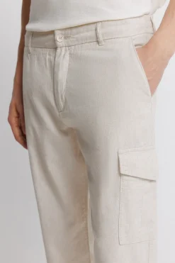 Pantal&oacute;n cargo lino slim fit