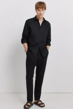 Pantalón chino lino comfort fit