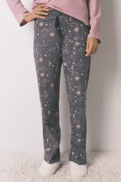 Pantal&oacute;n largo 100% algod&oacute;n estampado astral