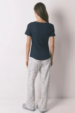 Pantal&oacute;n largo algod&oacute;n estampado floral