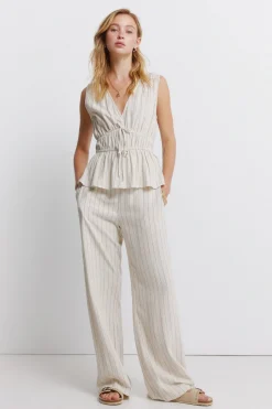 Pantal&oacute;n largo ancho rayas