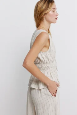 Pantal&oacute;n largo ancho rayas