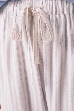 Pantal&oacute;n largo franela print rayas multicolor