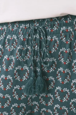 Pantal&oacute;n largo punto ante estampado corazones