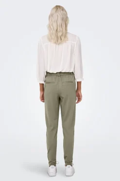 Pantal&oacute;n largo recto cintura alta el&aacute;stica