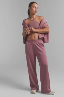 Pantal&oacute;n recto ancho suave rosa