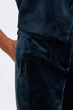 Pantalón recto de terciopelo