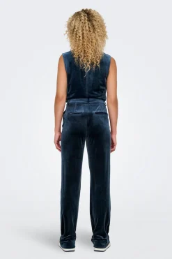 Pantalón recto de terciopelo