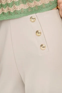 Pantal&oacute;n wide con botones