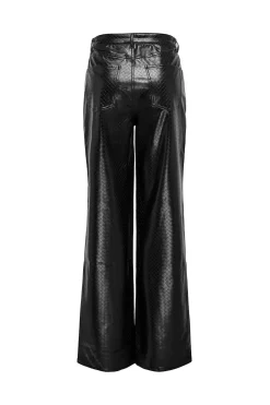 Pantal&oacute;n wide leg piel vegana