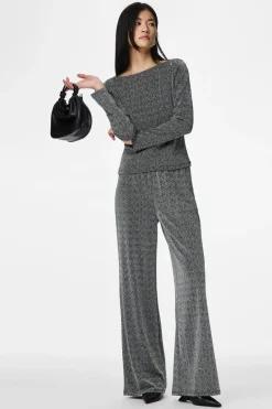 Pantalón wide lurex