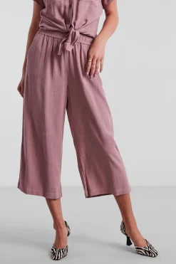 Pantalon culotte lino