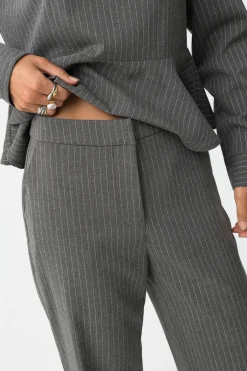 Pantalones Rectos a Rayas