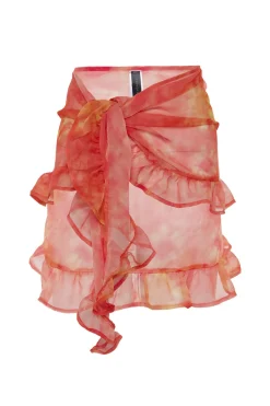 Pareo tie-dye volantes