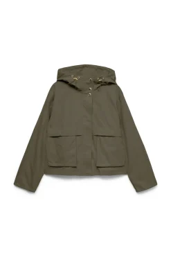 Parka corta con capucha