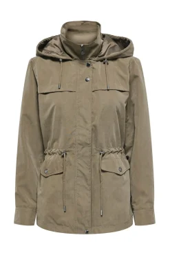 Parka corta con capucha