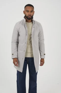 Parka larga cierre cremallera