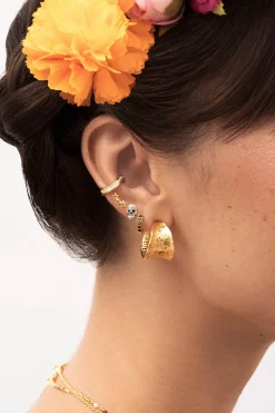 Pendiente Suelto Ear Cuff Hailey Ba&ntilde;o Oro