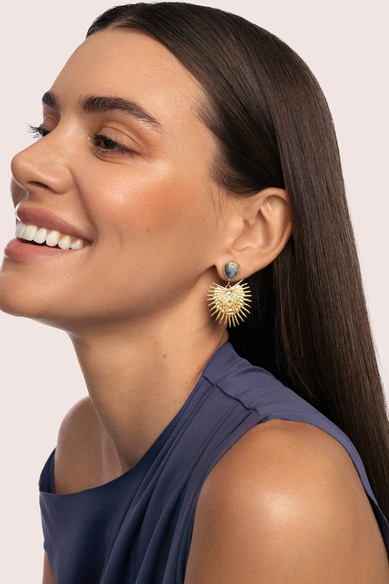 Pendientes Catalina Acero Baño Oro