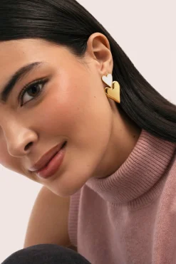 Pendientes Duo d'amour Ba&ntilde;o Oro