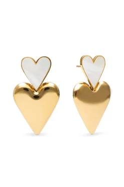 Pendientes Duo d'amour Ba&ntilde;o Oro