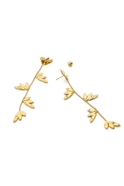Pendientes Florenda Acero Ba&ntilde;o Oro