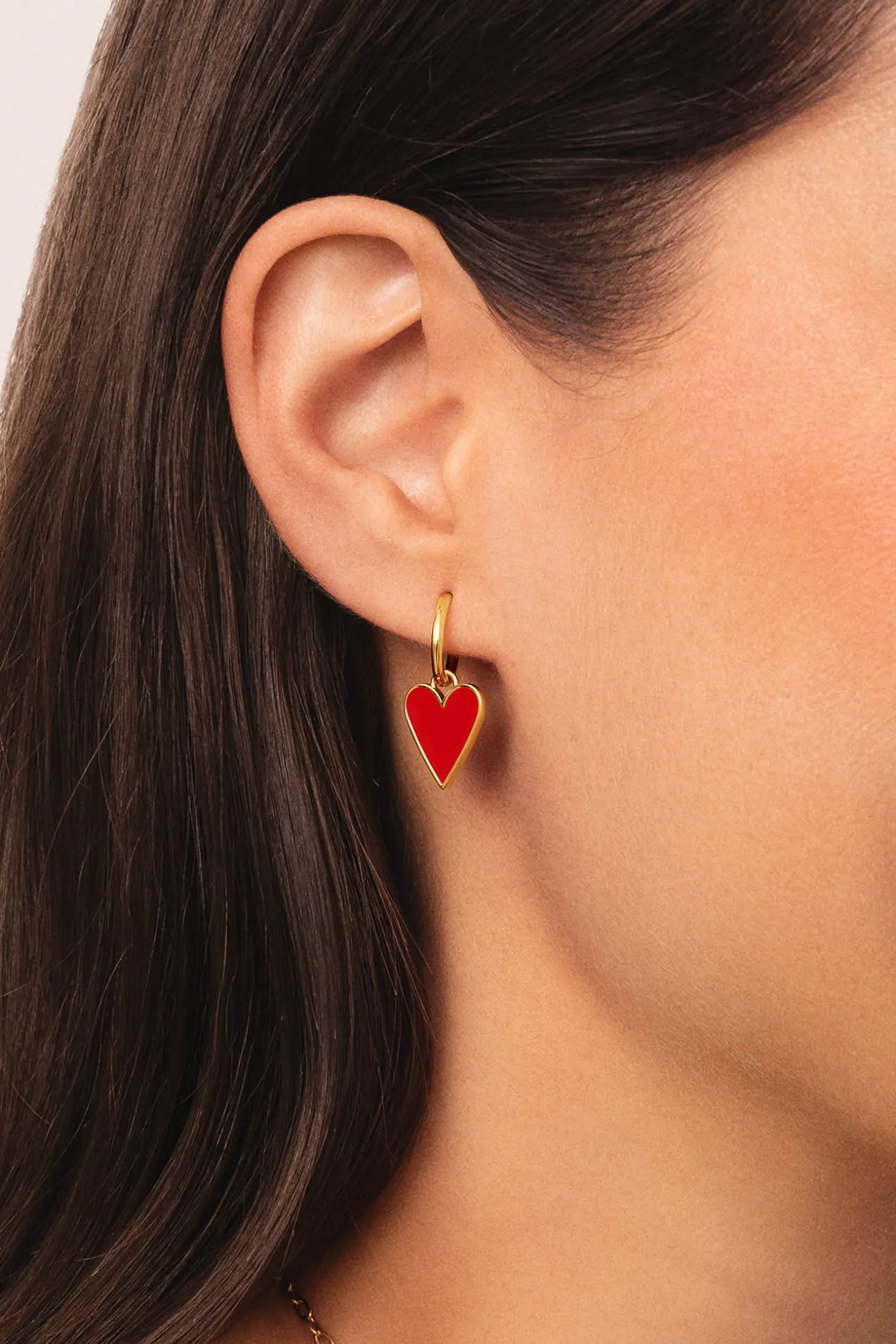 Pendientes Lovely Heart Baño Oro