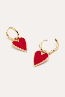 Pendientes Lovely Heart Baño Oro