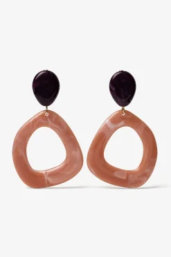 Pendientes maxi acrílicos bicolor
