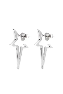 Pendientes Star Punk Plata