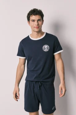 Pijama corto hombre 100% algod&oacute;n Snoopy