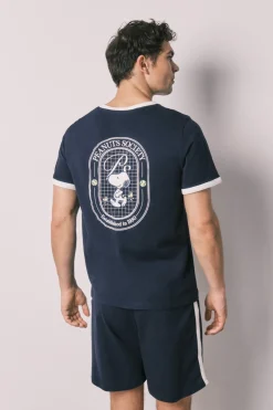 Pijama corto hombre 100% algod&oacute;n Snoopy