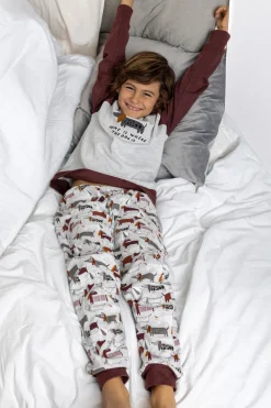 Pijama infantil largo perro salchicha