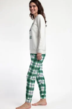 Pijama largo felpa cuadros 100% algod&oacute;n Ski Mickey