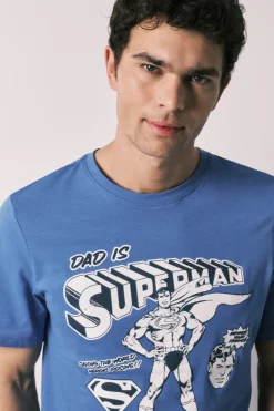 Pijama largo hombre 100% algod&oacute;n Superman