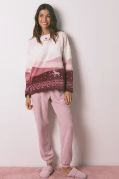 Pijama largo polar La Vecina Rubia