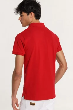 Polo de manga corta logo bordado